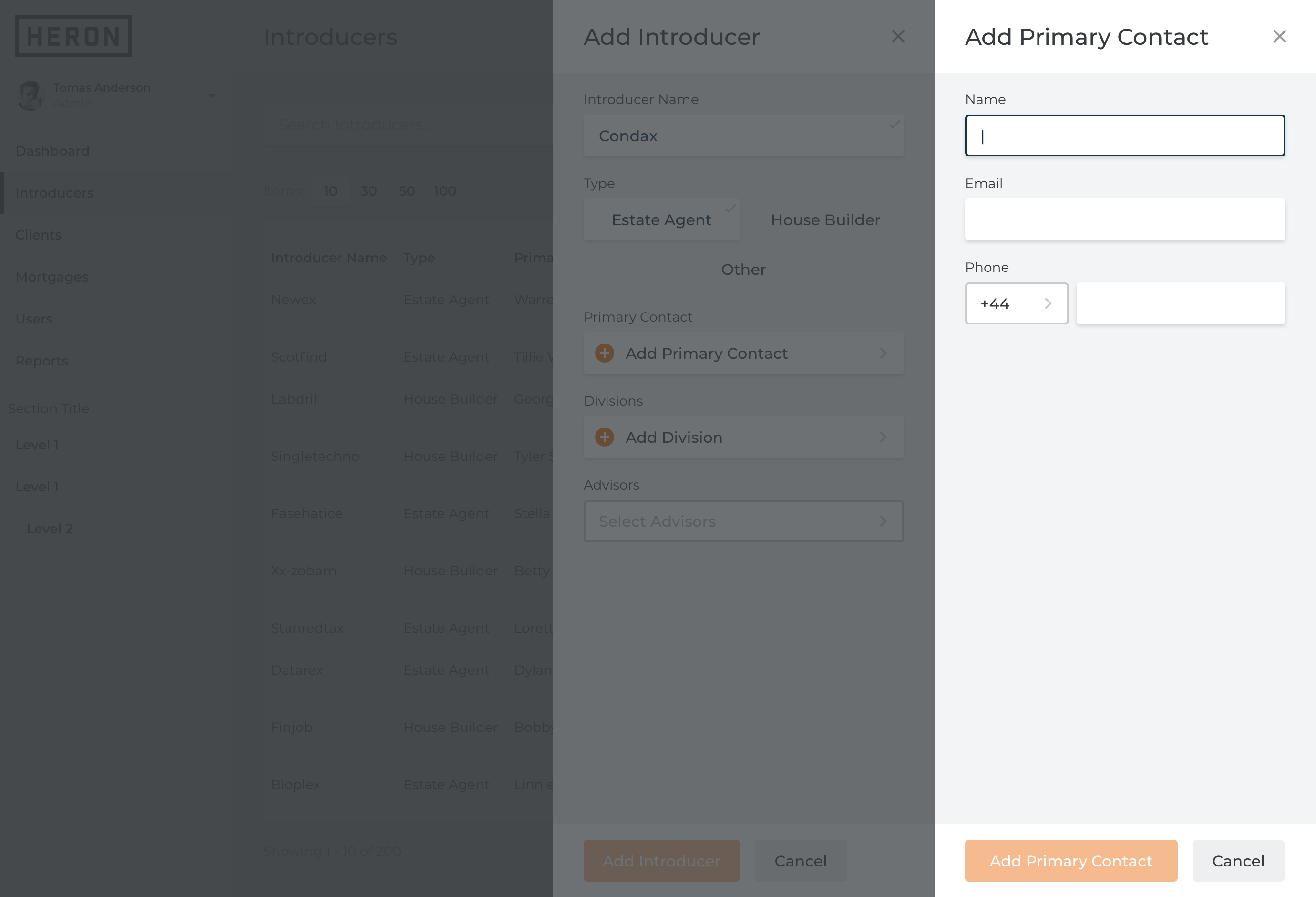 Screenshot highlighting export capabilities in Add Introducer workflow