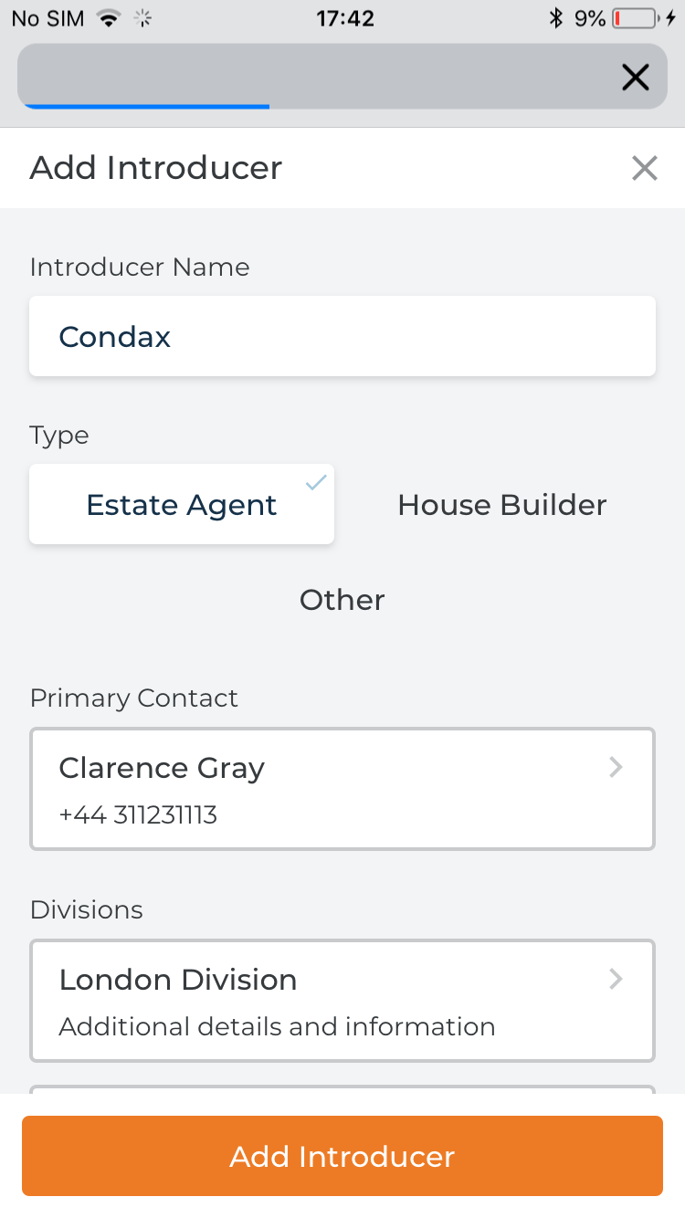 Mobile admin mockup featuring task prioritization screen