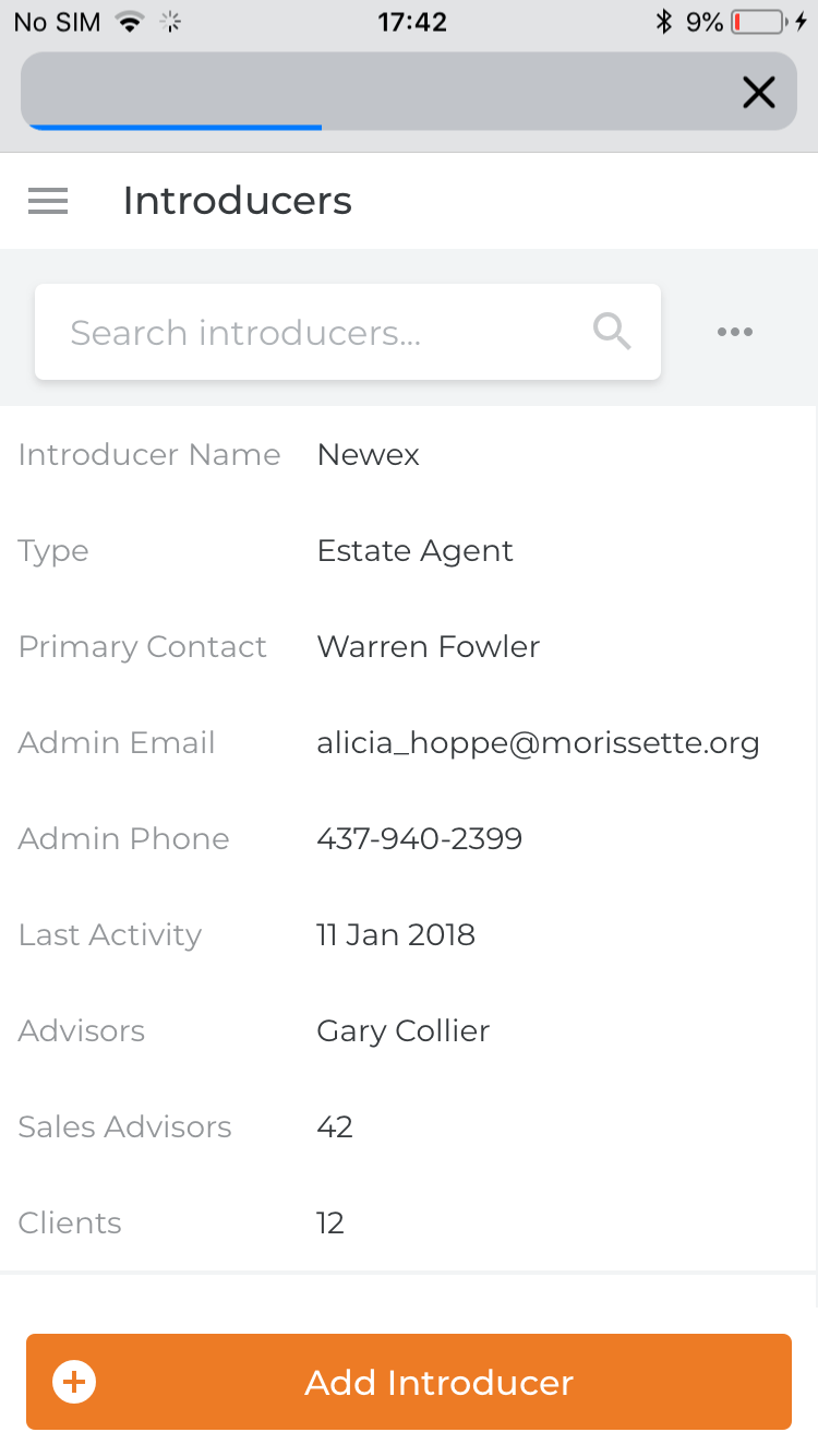 Mobile admin mockup highlighting task segmentation features