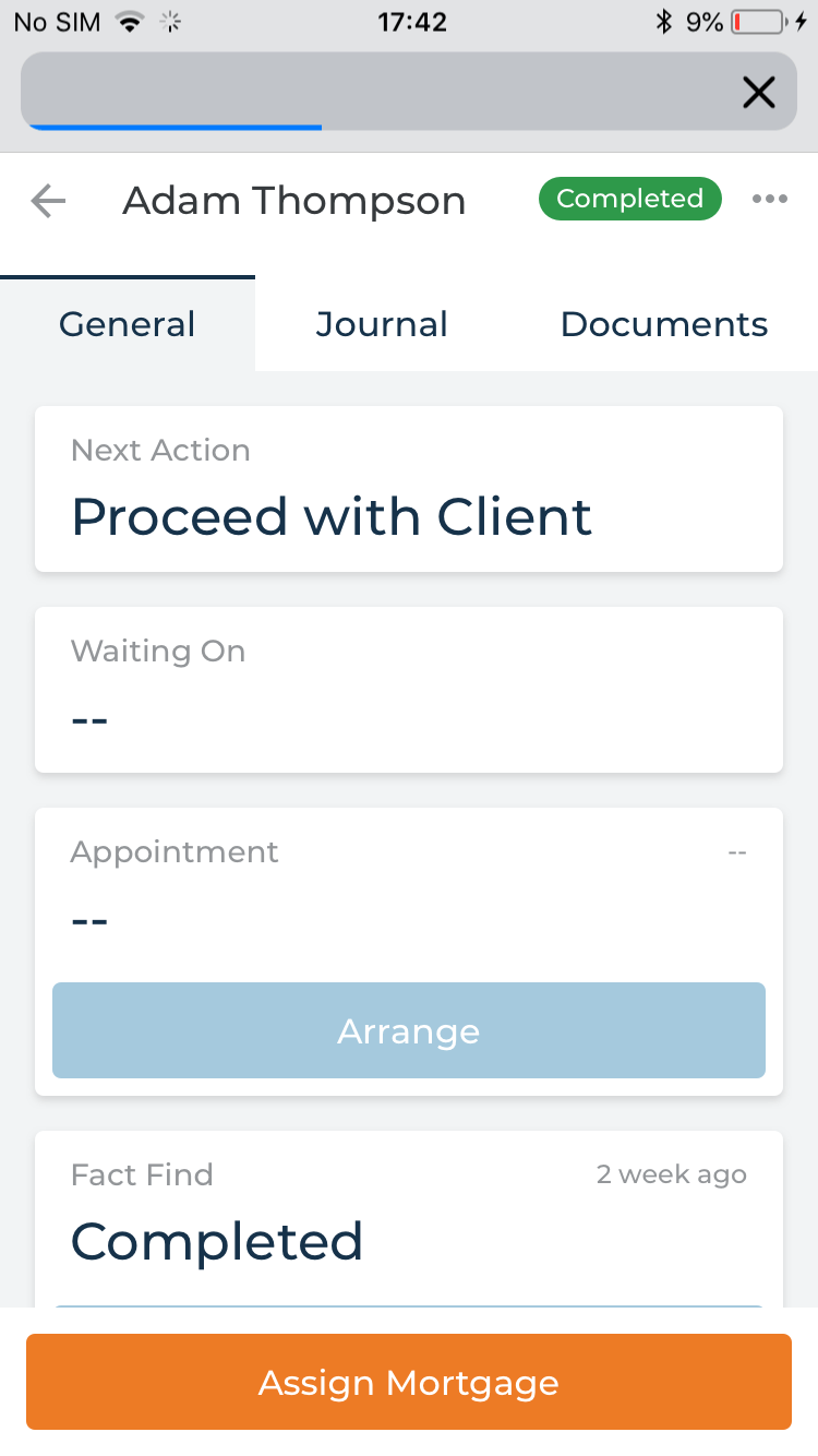 Mobile admin mockup featuring notification settings