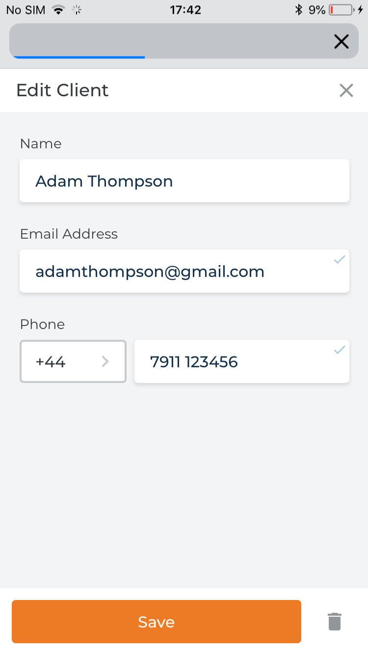 Mobile admin mockup highlighting account management