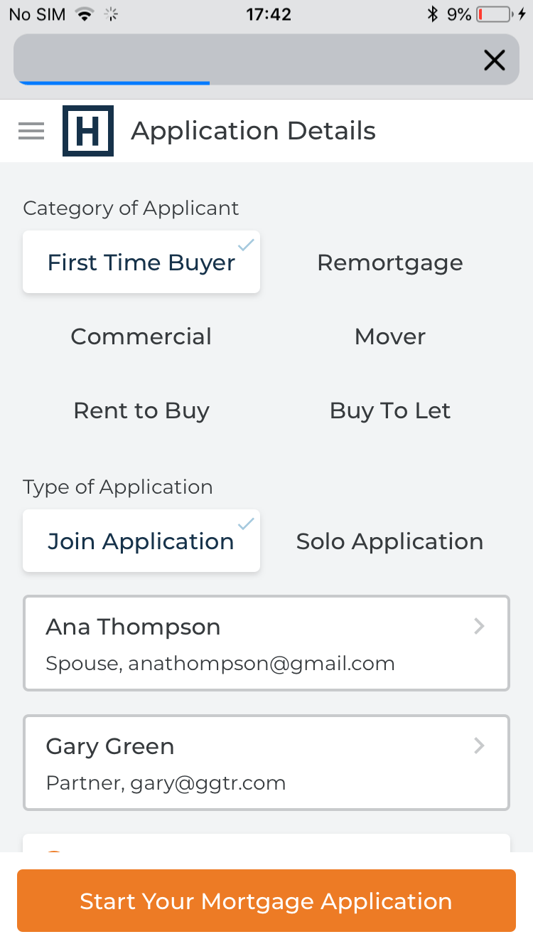 Client mobile mockup highlighting document upload feature