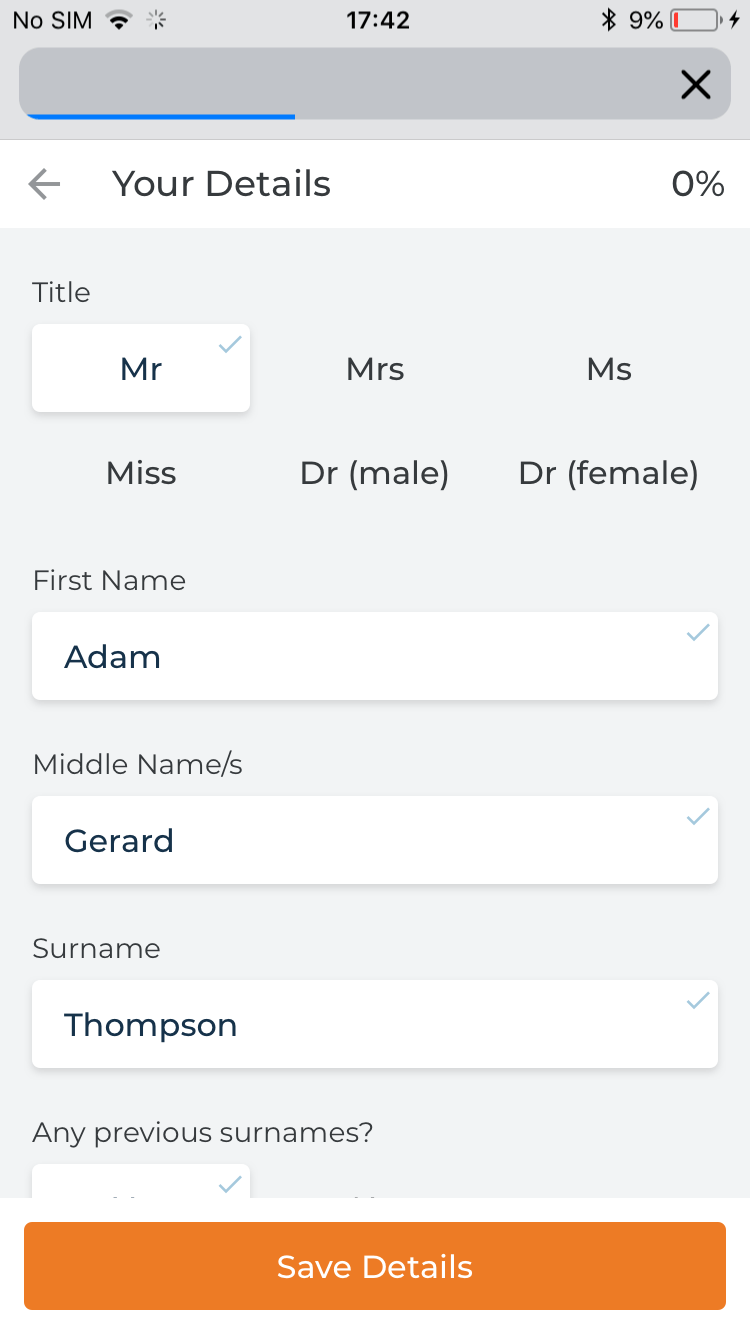 Client mobile mockup displaying mortgage comparison screen