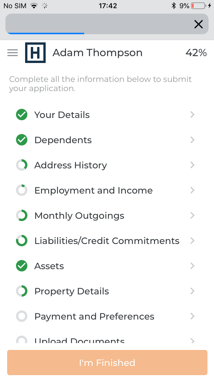 Client mobile mockup featuring notification center